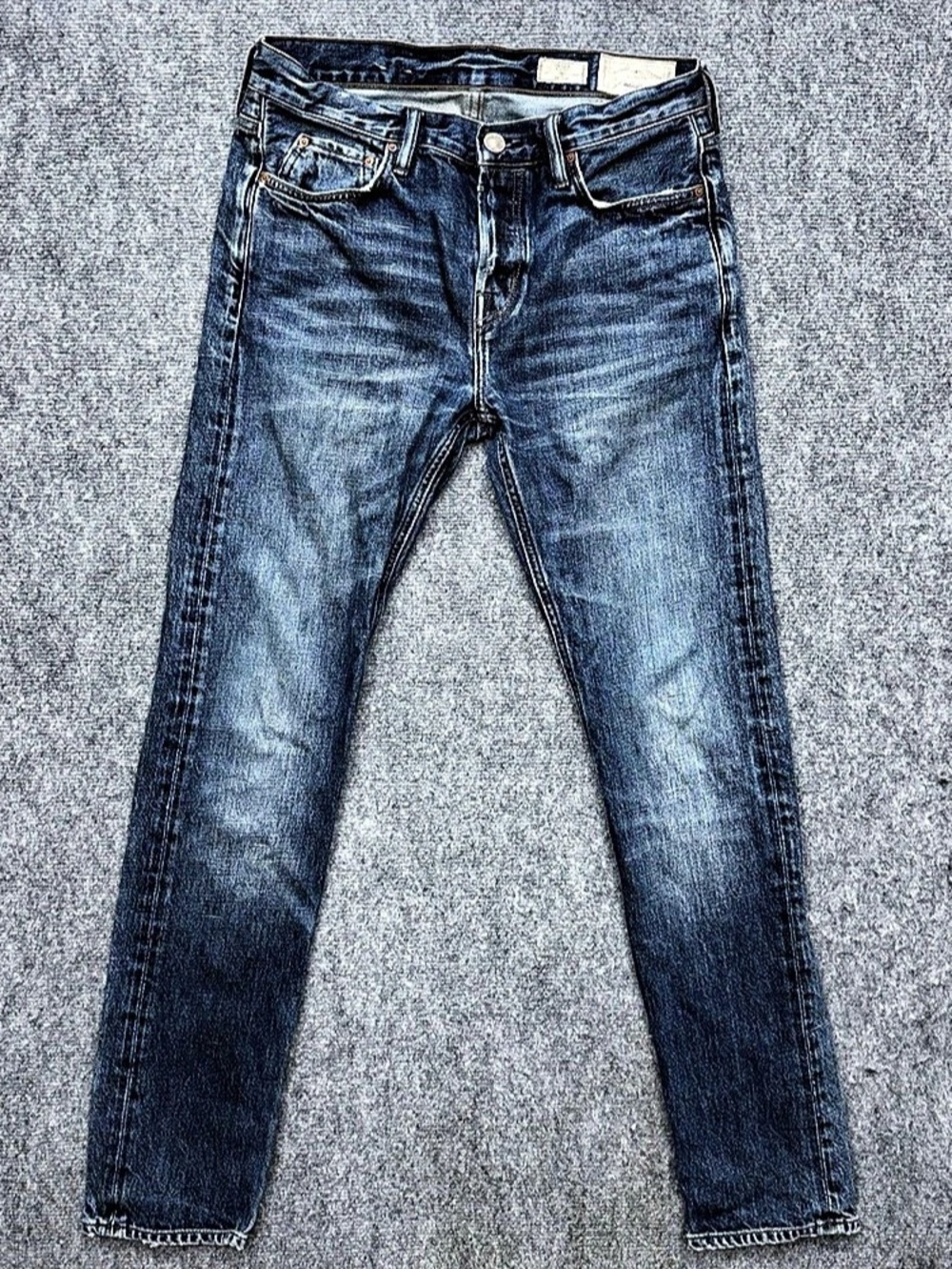 Allsaints iggy slim fit jeans buttonfly distressed men's size 30 30x32